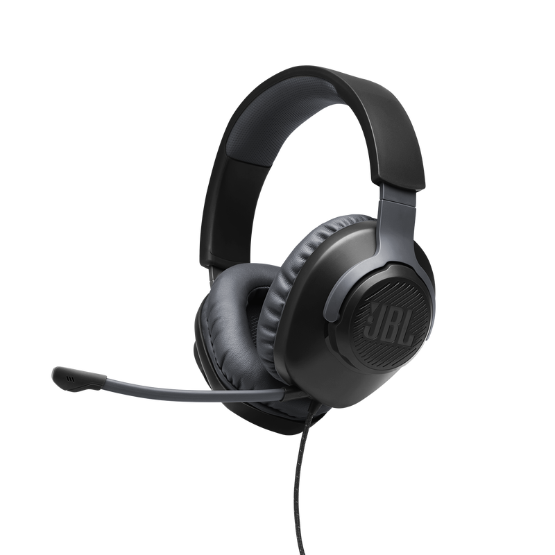 JBL Quantum 100 - Black - Wired over-ear gaming headset with flip-up mic - Detailshot 9 image number null